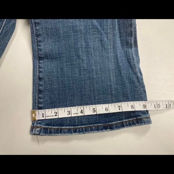 REROCK FOR EXPRESS, BootCut Size 8, Jeans Embroidered, pockets, distressed. - Picture 7 of 14